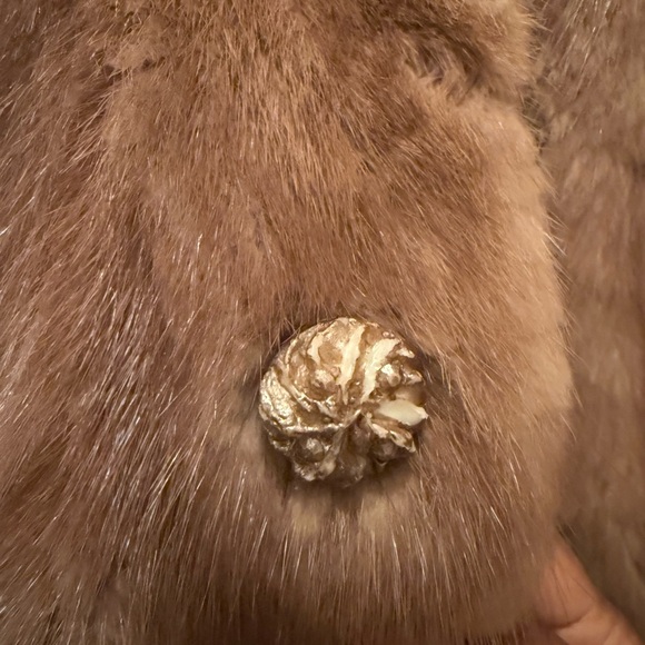 Women's Vintage Mink Fur Coat - Brown - Picture 5 of 6